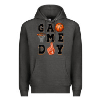 Charcoal Heather basketball game day Premium Hoodie - MaliasSmallBusiness