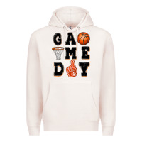 Pale Pink basketball game day Premium Hoodie - MaliasSmallBusiness