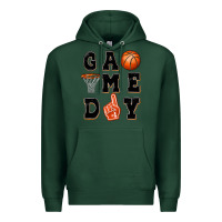 Sports Green basketball game day Premium Hoodie - MaliasSmallBusiness