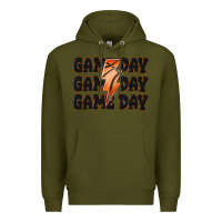 Army Green game day game day game day basketball Premium Hoodie - MaliasSmallBusiness