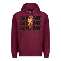 Burgundy game day game day game day basketball Premium Hoodie - MaliasSmallBusiness