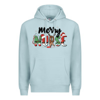 Blue Mist merry nurse Premium Hoodie - MaliasSmallBusiness