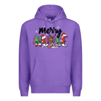 Purple merry nurse Premium Hoodie - MaliasSmallBusiness