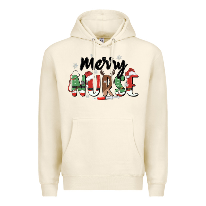 Merry Nurse Premium Hoodie by MaliasSmallBusiness | Teevron