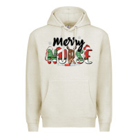 Oatmeal Heather merry nurse Premium Hoodie - MaliasSmallBusiness