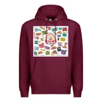 Burgundy teacher daily affirmations Premium Hoodie - MaliasSmallBusiness