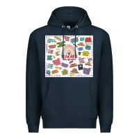Navy teacher daily affirmations Premium Hoodie - MaliasSmallBusiness