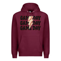 Burgundy game day game day baseball Premium Hoodie - MaliasSmallBusiness