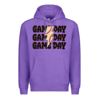 Purple game day game day baseball Premium Hoodie - MaliasSmallBusiness
