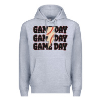Heather Grey game day game day baseball Premium Hoodie - MaliasSmallBusiness