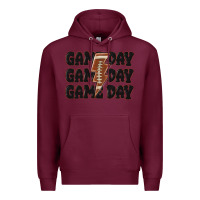 Burgundy game day game day game day basketball Premium Hoodie - MaliasSmallBusiness