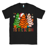 Black Tis' The Season Basketball Christmas Cakes Classic Tee - BundleAndBundleShop