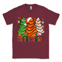Burgundy Tis' The Season Basketball Christmas Cakes Classic Tee - BundleAndBundleShop