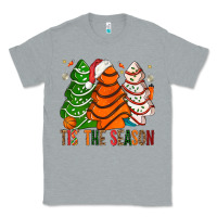 Heather Grey Tis' The Season Basketball Christmas Cakes Classic Tee - BundleAndBundleShop