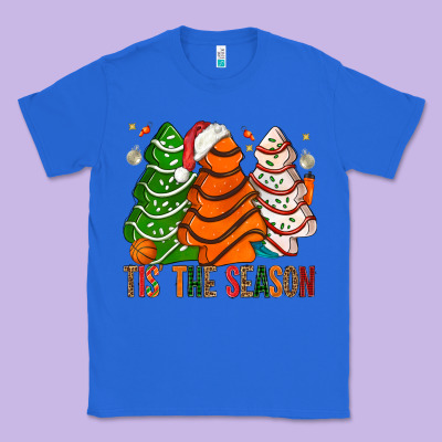 Tis' The Season Basketball Christmas Cakes Classic Tee Designed By Bundleandbundleshop