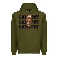 Army Green game day game day game day basketball Premium Hoodie - MaliasSmallBusiness