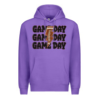 Purple game day game day game day basketball Premium Hoodie - MaliasSmallBusiness