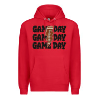 Red game day game day game day basketball Premium Hoodie - MaliasSmallBusiness