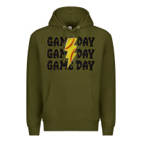 Army Green game day game day game day softball Premium Hoodie - MaliasSmallBusiness