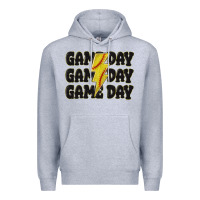 Heather Grey game day game day game day softball Premium Hoodie - MaliasSmallBusiness