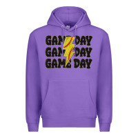 Purple game day game day game day softball Premium Hoodie - MaliasSmallBusiness