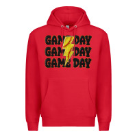 Red game day game day game day softball Premium Hoodie - MaliasSmallBusiness