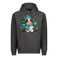 Winter I'm Udderly Freezing Baby Cow Premium Hoodie | Teevron