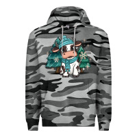 Slate Camo winter i'm udderly freezing baby cow Premium Hoodie - MaliasSmallBusiness