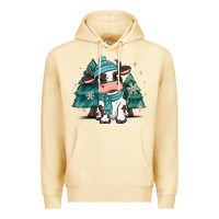 Pina Colada winter i'm udderly freezing baby cow Premium Hoodie - MaliasSmallBusiness