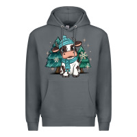 Rock winter i'm udderly freezing baby cow Premium Hoodie - MaliasSmallBusiness