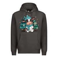 Smoke winter i'm udderly freezing baby cow Premium Hoodie - MaliasSmallBusiness