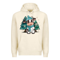 Tofu winter i'm udderly freezing baby cow Premium Hoodie - MaliasSmallBusiness