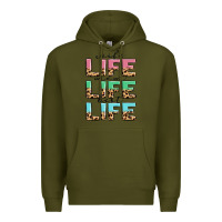 Army Green wife life mom life best life Premium Hoodie - MaliasSmallBusiness