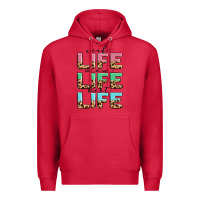 Cardinal wife life mom life best life Premium Hoodie - MaliasSmallBusiness