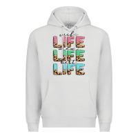 Dove Grey wife life mom life best life Premium Hoodie - MaliasSmallBusiness