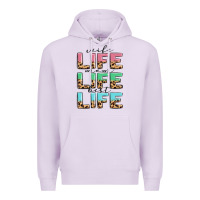 Lilac wife life mom life best life Premium Hoodie - MaliasSmallBusiness