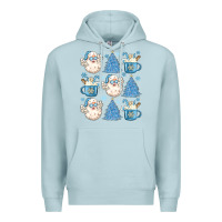 Blue Mist santa claus doodles christmas Premium Hoodie - MaliasSmallBusiness