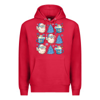Cardinal santa claus doodles christmas Premium Hoodie - MaliasSmallBusiness
