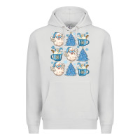 Dove Grey santa claus doodles christmas Premium Hoodie - MaliasSmallBusiness