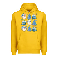 Lemon santa claus doodles christmas Premium Hoodie - MaliasSmallBusiness