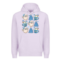 Lilac santa claus doodles christmas Premium Hoodie - MaliasSmallBusiness