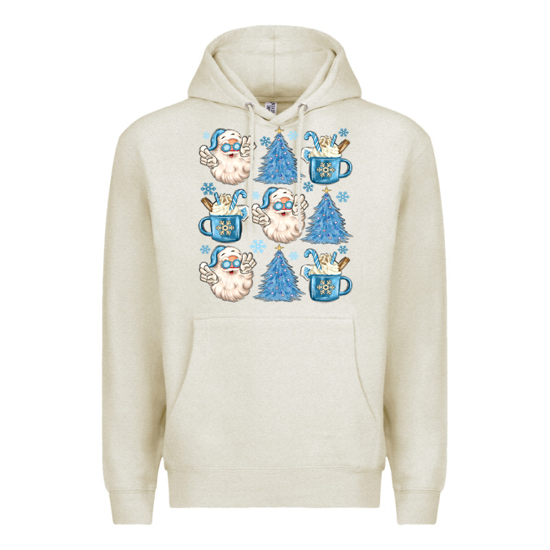 Santa Claus Doodles Christmas Premium Hoodie by MaliasSmallBusiness | Teevron