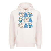 Pale Pink santa claus doodles christmas Premium Hoodie - MaliasSmallBusiness