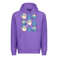 Purple santa claus doodles christmas Premium Hoodie - MaliasSmallBusiness