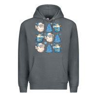 Rock santa claus doodles christmas Premium Hoodie - MaliasSmallBusiness
