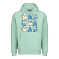 Seafoam santa claus doodles christmas Premium Hoodie - MaliasSmallBusiness