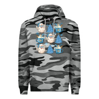 Slate Camo santa claus doodles christmas Premium Hoodie - MaliasSmallBusiness