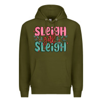 Army Green sleigh girl sleigh christmas Premium Hoodie - MaliasSmallBusiness