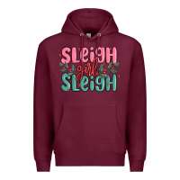 Burgundy sleigh girl sleigh christmas Premium Hoodie - MaliasSmallBusiness
