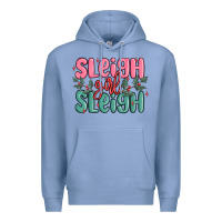 Colony Blue sleigh girl sleigh christmas Premium Hoodie - MaliasSmallBusiness